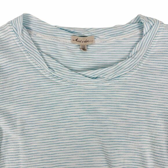 Mod-O-Doc Long Sleeve T-Shirt size XS Teal White - Picture 3 of 5